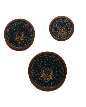 Wooden Wall Decor Plates - Set of 3 Wooden Wall Decor Plates - Set of 3